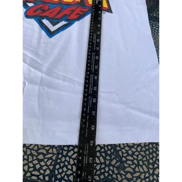 90s Myrtle Beach NASCAR Cafe white autographed tee streetwear Size M